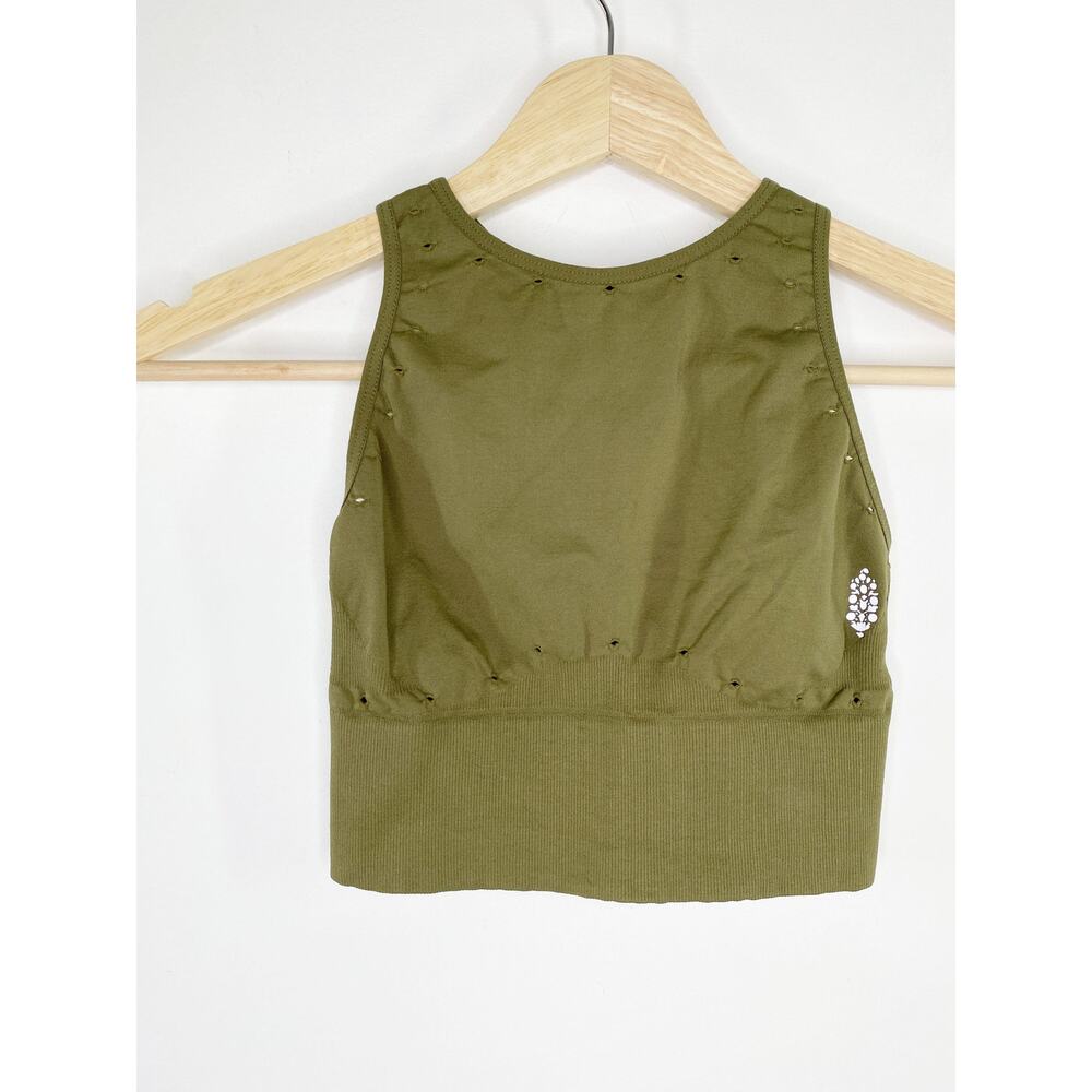 Free People‎ Movement Green High Neck Sports Bra Women's Size X-Small/Small XS/S